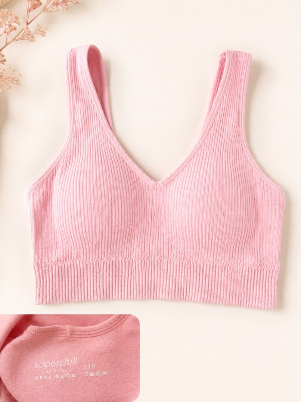 Pink Sport Bra by Aerie